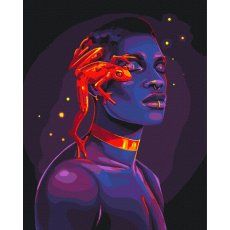 Картина по номерам Неоновая подруга светится в темноте ©Соломия Ковальчук, Brushme (40x50 см)