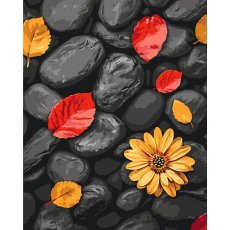 Картина по номерам Листья на камнях, Brushme (40x50 см)