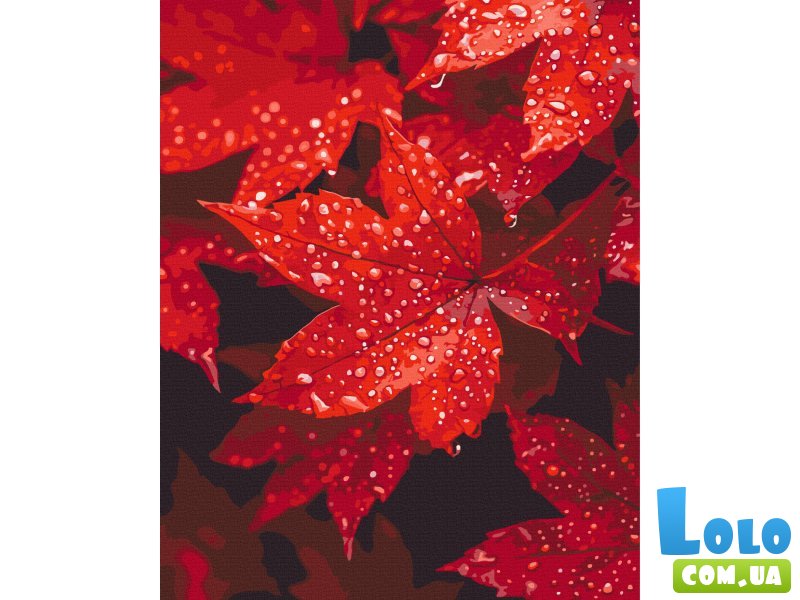 Картина по номерам Осеннее сердце в капельках, Brushme (40x50 см)