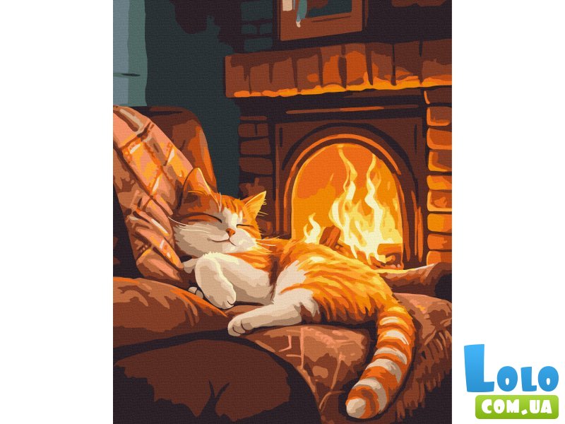 Картина по номерам Тепло и мурлыканье, Brushme (40x50 см)
