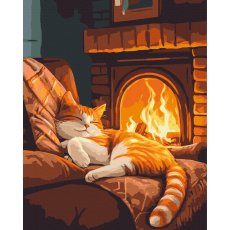 Картина по номерам Тепло и мурлыканье, Brushme (40x50 см)