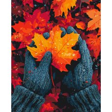 Картина по номерам Сердце, как кленовый лист, Brushme (40x50 см)