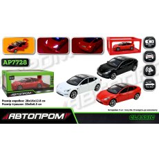 Машина металлическая Tesla model 3, Автопром (в ассортименте)