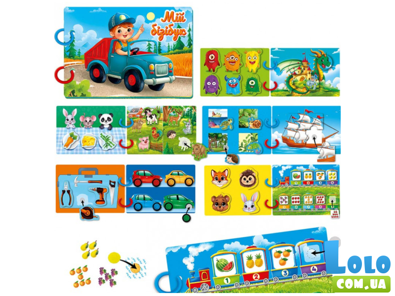 Развивающая игра с липучками Busy Book. Для мальчиков, Vladi Toys