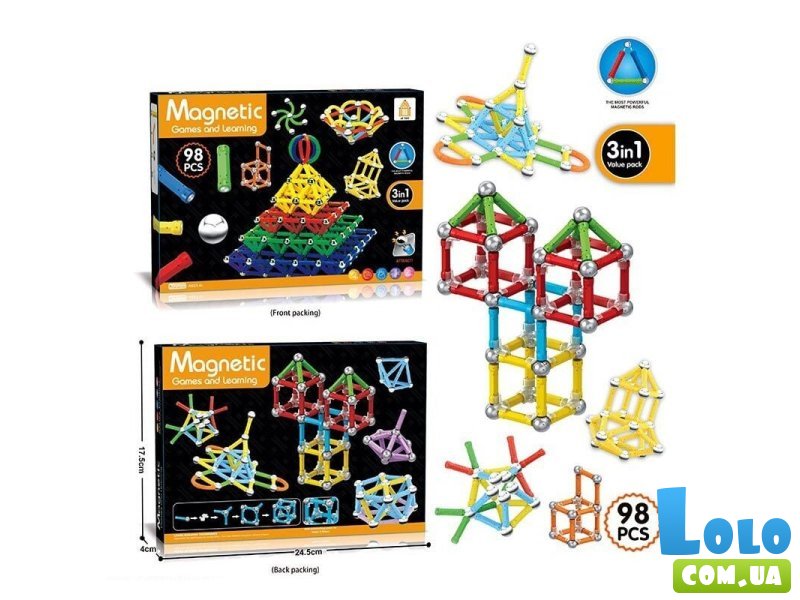 Конструктор магнитный Games and Learning (AQ 2233), 98 дет.