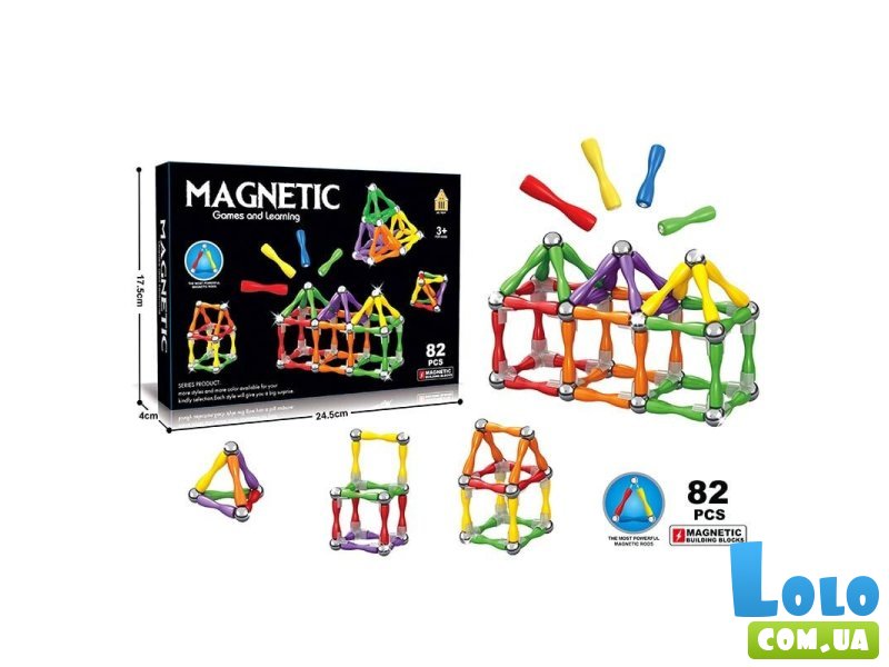 Магнитный конструктор (2232), 82 дет.