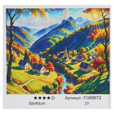 Картина по номерам Горный пейзаж, Fun Game (30х40 см)