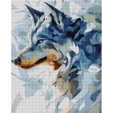 Алмазная мозаика Взгляд волка, Brushme (40x50 см)