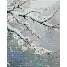 Алмазная мозаика Зимний пейзаж в лесу, Brushme (40x50 см)