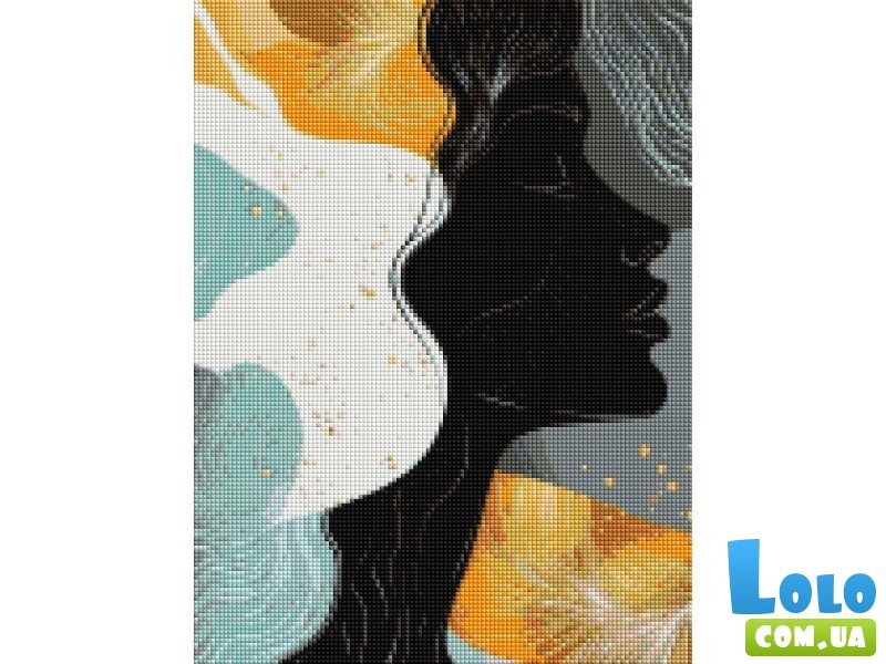 Алмазная мозаика Силуэт лица, Brushme (30x40 см)