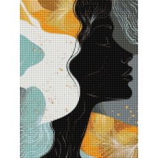 Алмазная мозаика Силуэт лица, Brushme (30x40 см)