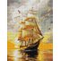 Алмазная мозаика Парусник на красивом закате, Brushme (30x40 см)