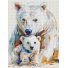 Алмазная мозаика Белые медведи, Brushme (30x40 см)