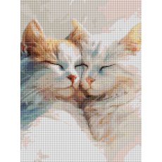 Алмазная мозаика Две кошечки, Brushme (30x40 см)