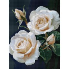 Алмазная мозаика Розы на черном фоне, Brushme (30x40 см)