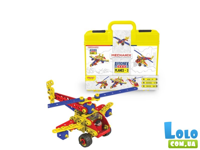 Конструктор полипропиленовый Mechanix Самолет №3, Zephyr (2009), 180 дет.
