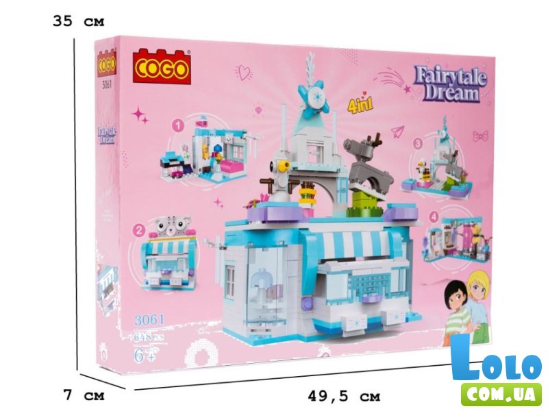 Конструктор Зимний дом, COGO (3061), 648 дет.