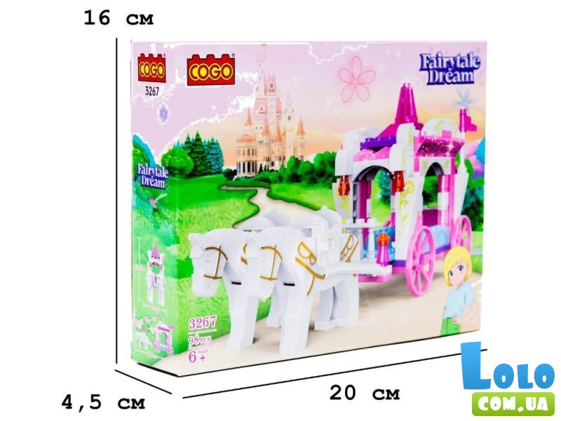 Конструктор Карета принцессы, COGO (3267), 98 дет.