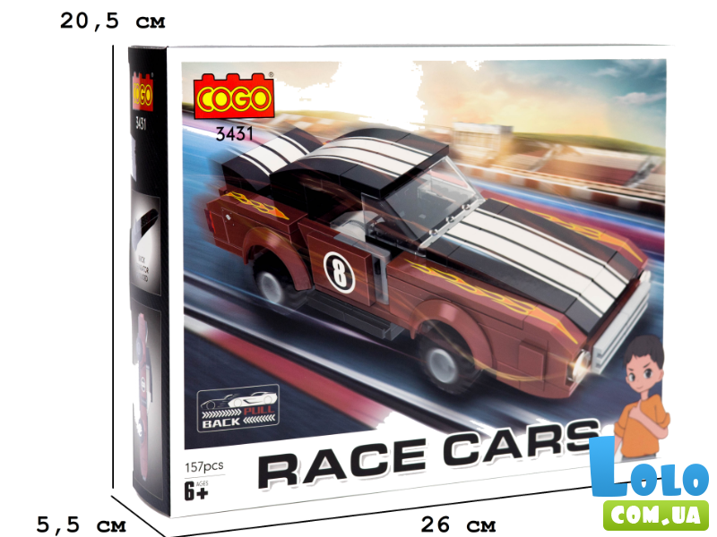 Конструктор Уличные гонки, COGO (3431), 157 дет.