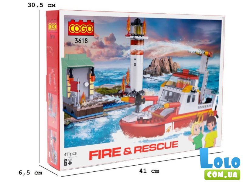 Конструктор Морские спасатели, COGO (3618), 411 дет.