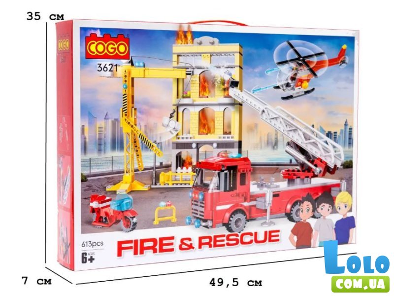 Конструктор Спасательная операция, COGO(3621), 613 дет.