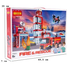 Конструктор Пожарный штаб, COGO (3622), 616 дет.