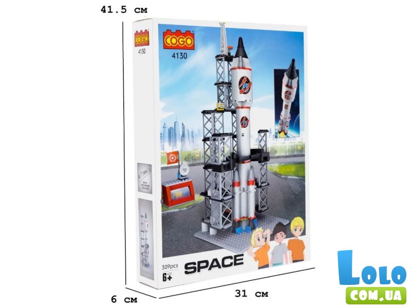Конструктор Запуск ракеты, COGO (4130), 309 дет.