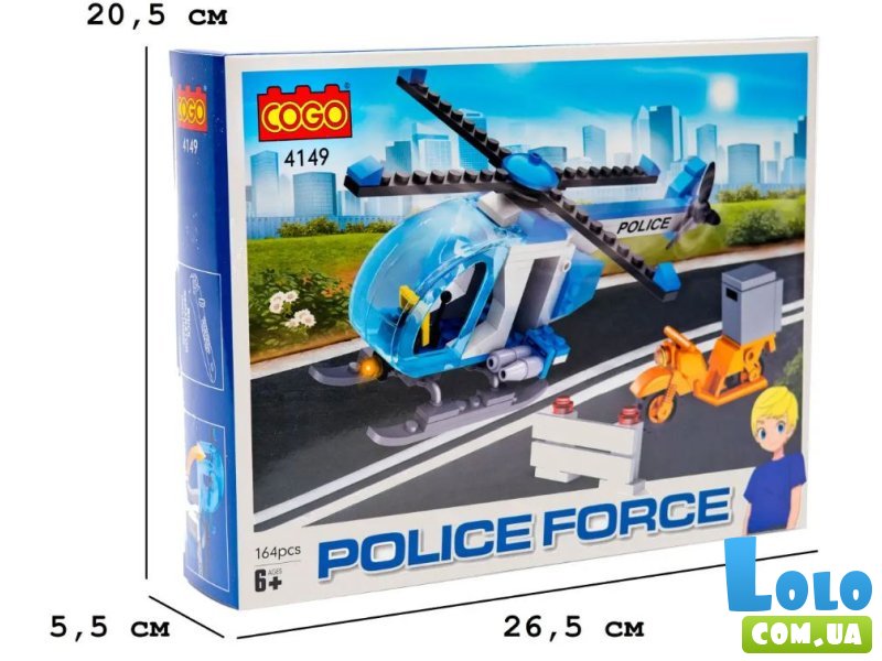 Конструктор Вертолет, COGO (4149), 164 дет.