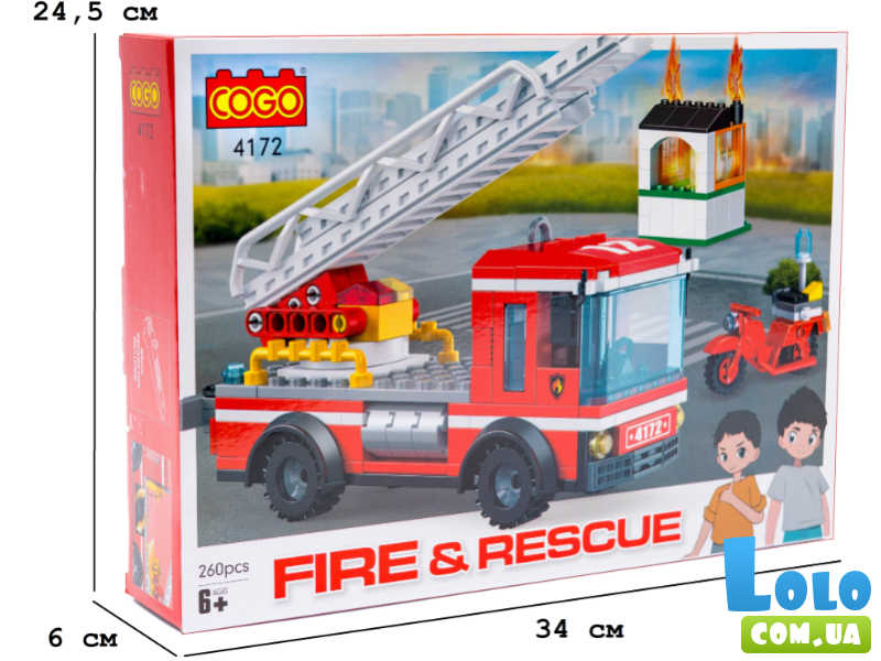 Конструктор Огонь и помощь, COGO (4172), 260 дет.