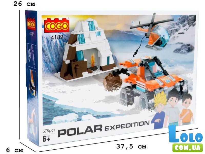 Конструктор Спасение на полюсе, COGO(4189), 378 дет.