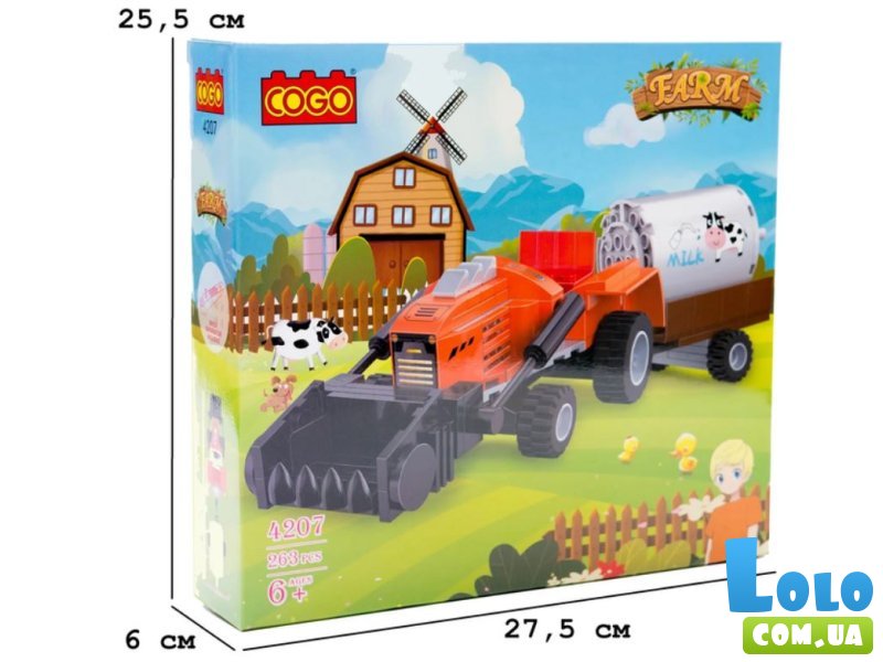 Конструктор Микс-трактор, COGO (4207), 263 дет.
