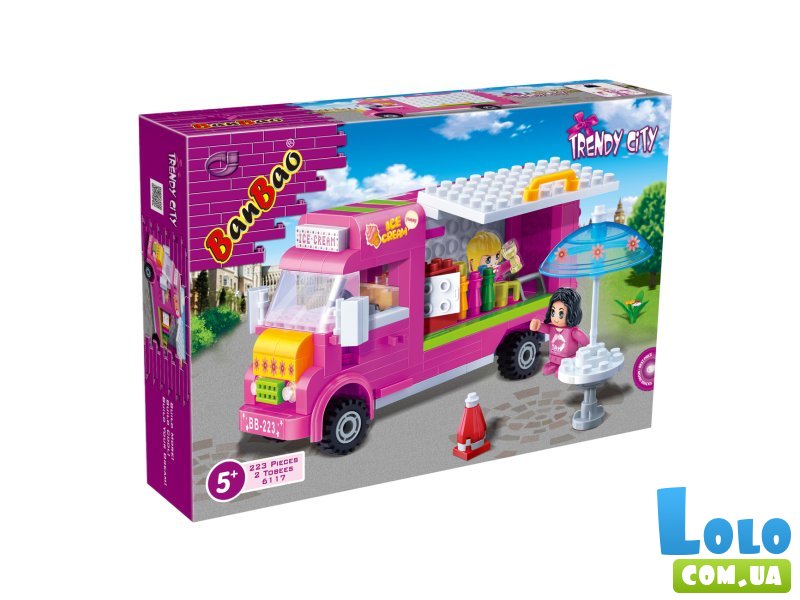 Конструктор Фургон с мороженым, BanBao (6117), 223 дет.