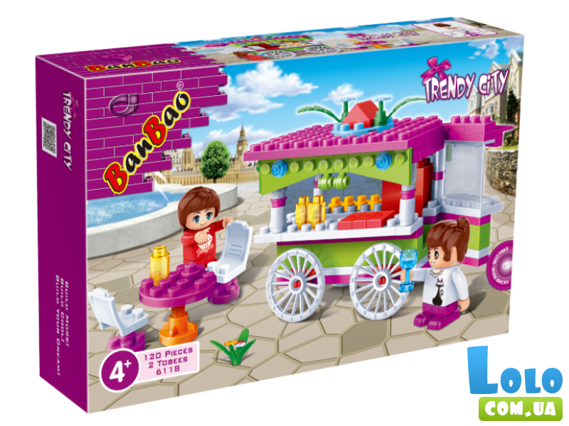Конструктор Карета с напитками, BanBao (6118), 120 дет.