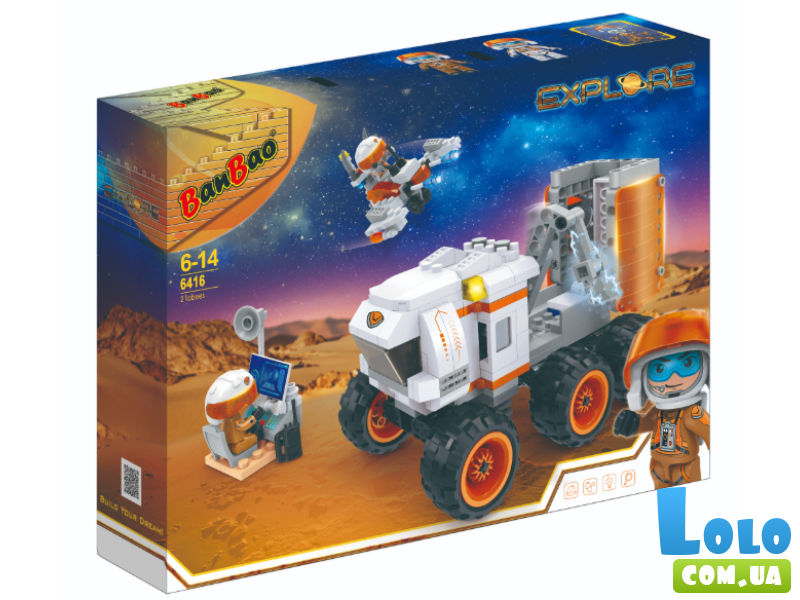 Конструктор Марсоход с оборудованием, BanBao (6416), 350 дет.