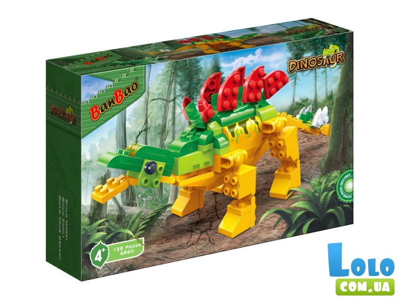 Конструктор Стегозавр, BanBao (6860), 128 дет.