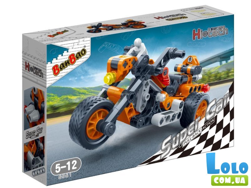 Конструктор Мотобайк, BanBao (6961), 118 дет.