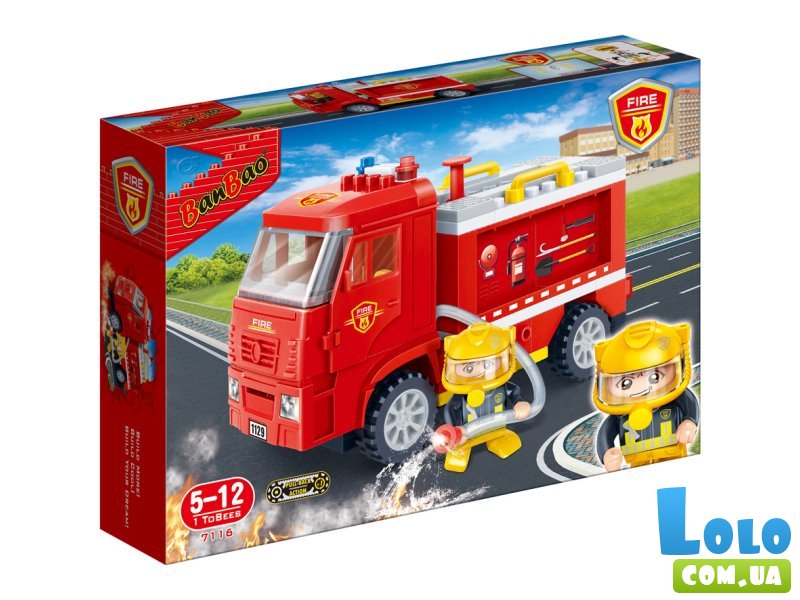 Конструктор Пожарное авто, BanBao (7116), 112 дет.