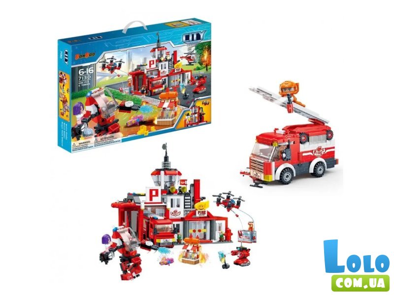 Конструктор Команда пожарных, BanBao (7130), 1081 дет.