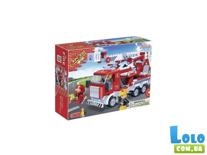 Конструктор Пожарная машина с вышкой, BanBao (8313), 290 дет.