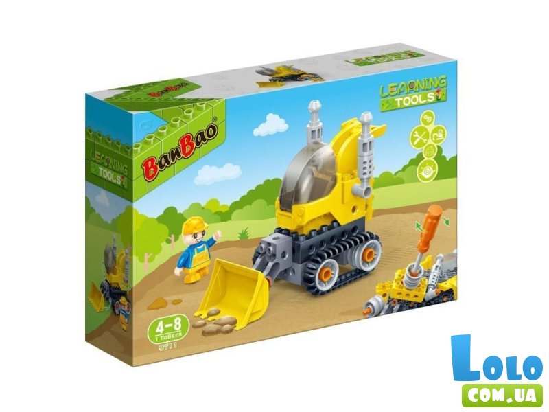 Конструктор Бульдозер BanBao (9711), 19 дет.