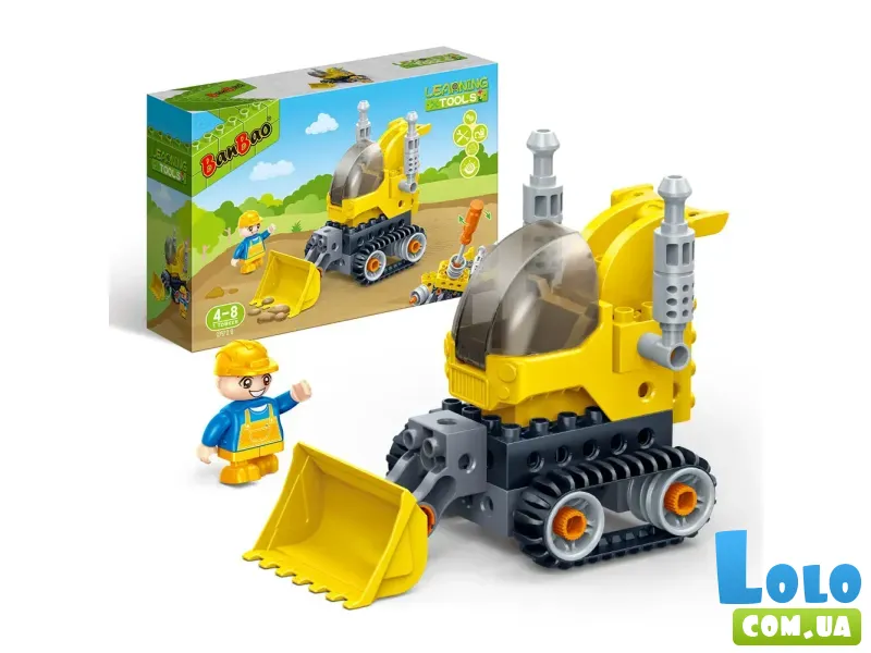 Конструктор Бульдозер BanBao (9711), 19 дет.