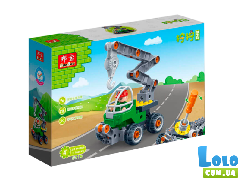 Конструктор Кран, BanBao (9719), 20 дет.