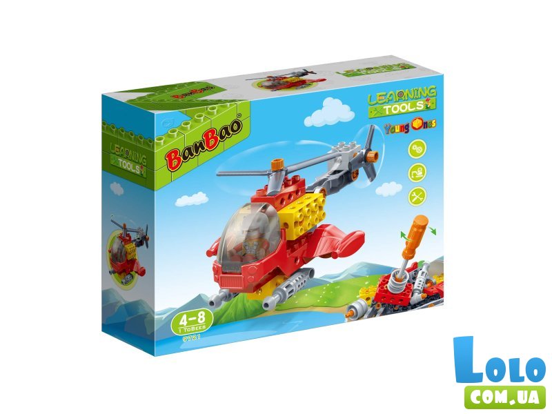 Конструктор Вертолет, BanBao (9721), 17 дет.