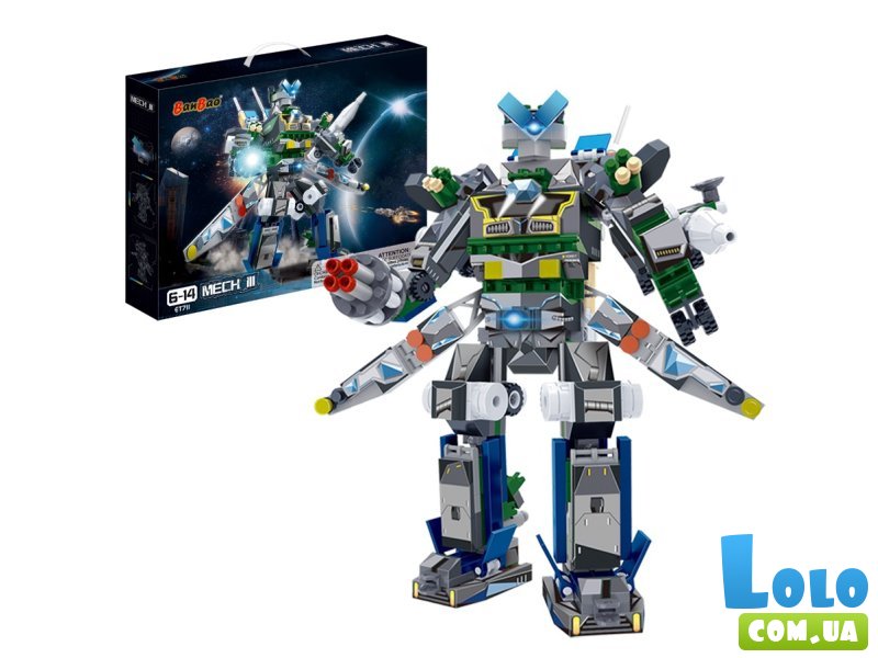 Конструктор-трансформер Воин, BanBao (ET711), 618 дет.