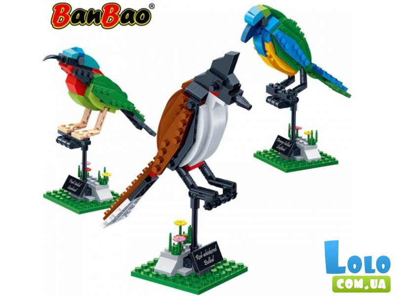 Конструктор 3 в 1 Птички, BanBao (5123), 408 дет.