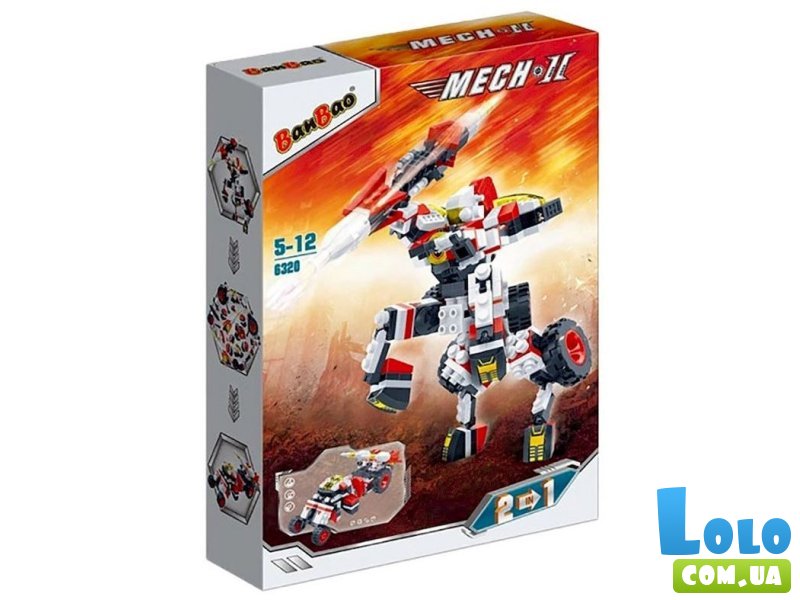 Конструктор-трансформер Багровый рыцарь, BanBao (6320), 272 дет.