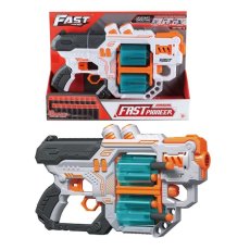 Бластер с двойным барабаном и мягкими патронами, TM "Turbo & Fast" (белый)