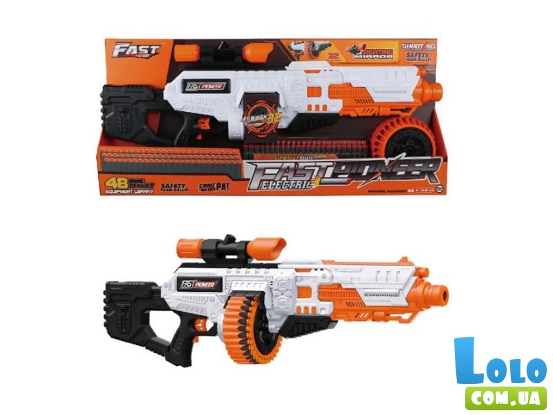 Пулемет с барабаном и мягкими патронами, TM "Turbo & Fast"