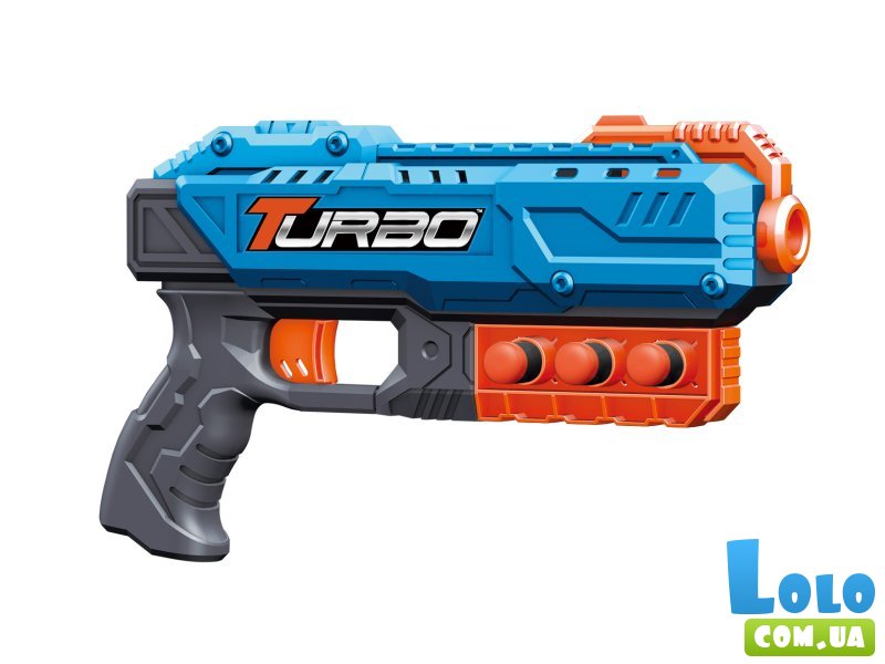 Пистолет механический с мягкими патронами, TM "Turbo & Fast"