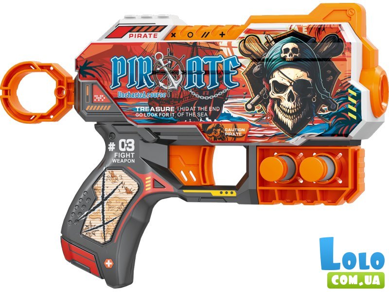 Бластер с мягкими патронами Пираты, TM "Turbo & Fast"